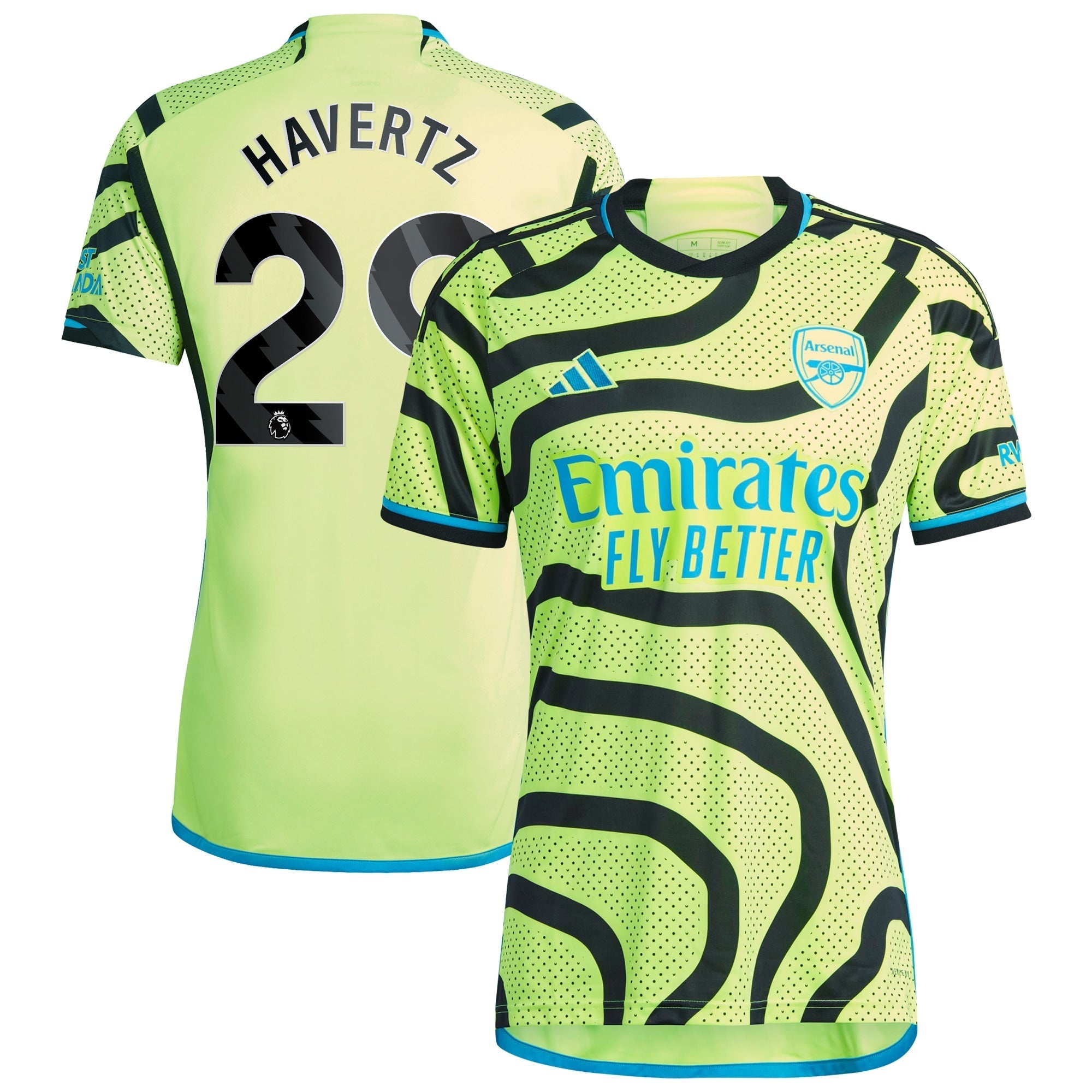 Kai Havertz Arsenal adidas 2023/24 Away Player Authentic T-shirt - Yellow