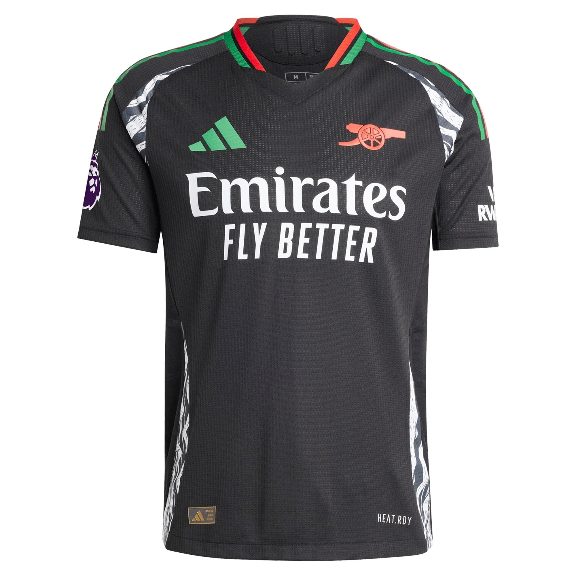 Arsenal adidas 2024/25 Away Custom Authentic T-shirt - Black