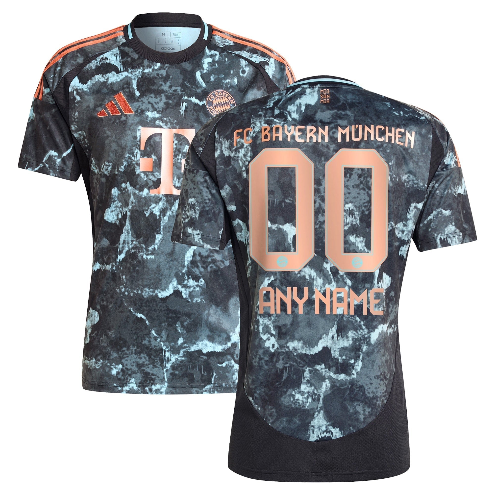 Bayern Munich adidas 2024/25 Away Custom Authentic T-shirt - Black