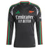 Arsenal adidas 2024/25 Away Long Sleeve Custom Authentic T-shirt - Black
