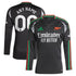 Arsenal adidas 2024/25 Away Long Sleeve Custom Authentic T-shirt - Black