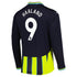 Erling Haaland Manchester City Puma 2024/25 Away Long Sleeve Player Authentic T-shirt - Navy