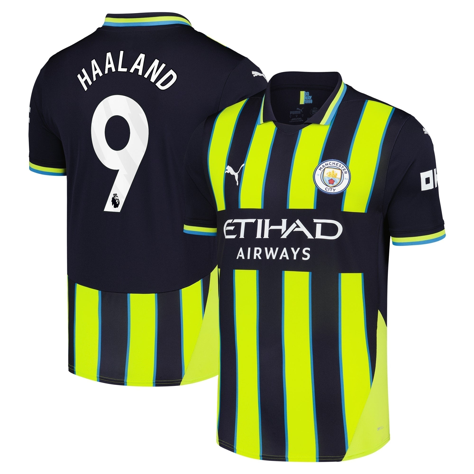 Erling Haaland Manchester City Puma 2024/25 Away Player Authentic T-shirt - Navy