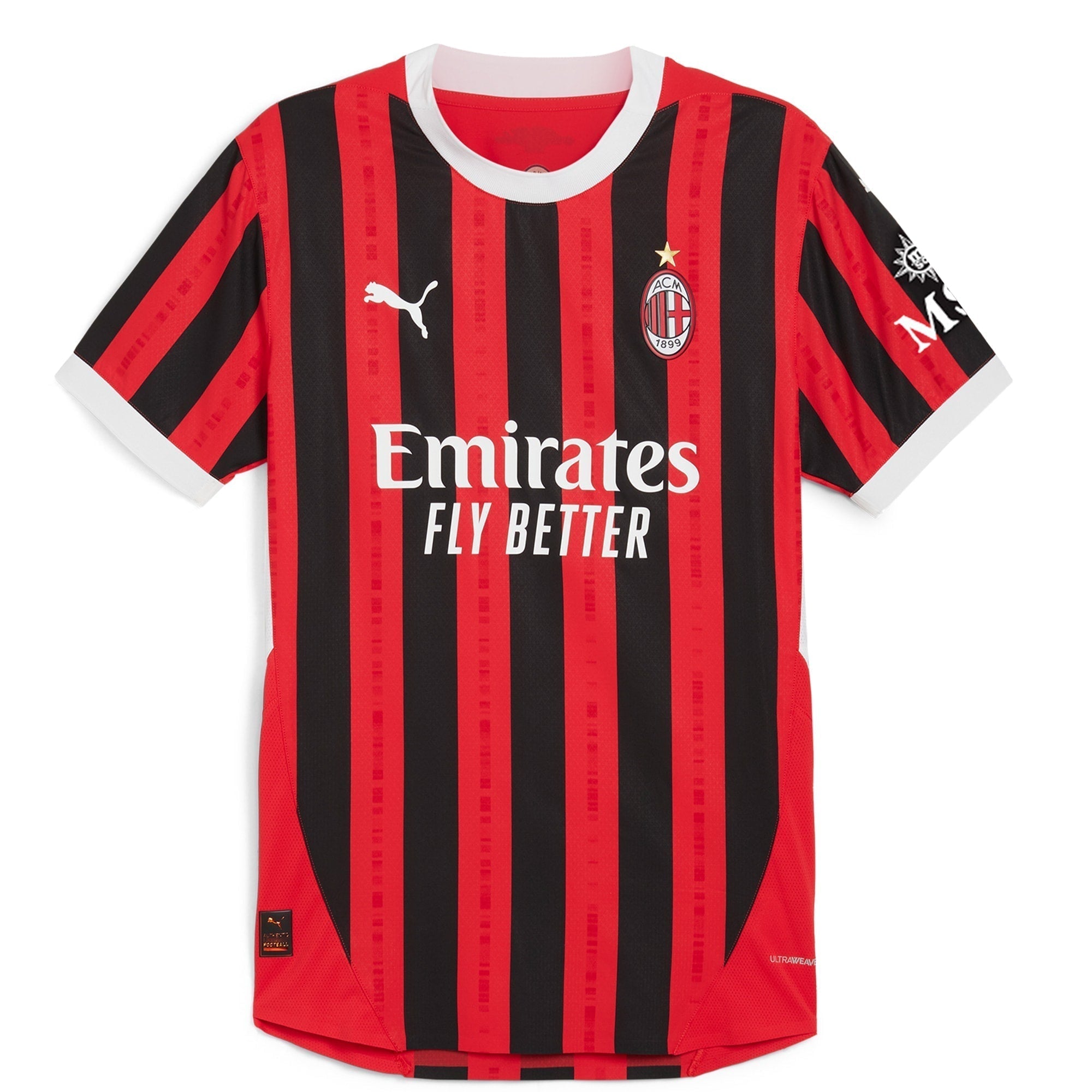 Christian Pulisic AC Milan Puma 2024/25 Home Player Authentic T-shirt - Red
