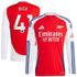 Declan Rice Arsenal adidas 2024/25 Home Long Sleeve Player Authentic T-shirt – Red