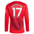 Alejandro Garnacho Manchester United 2024/25 Home Long Sleeve Player Authentic T-shirt - Red
