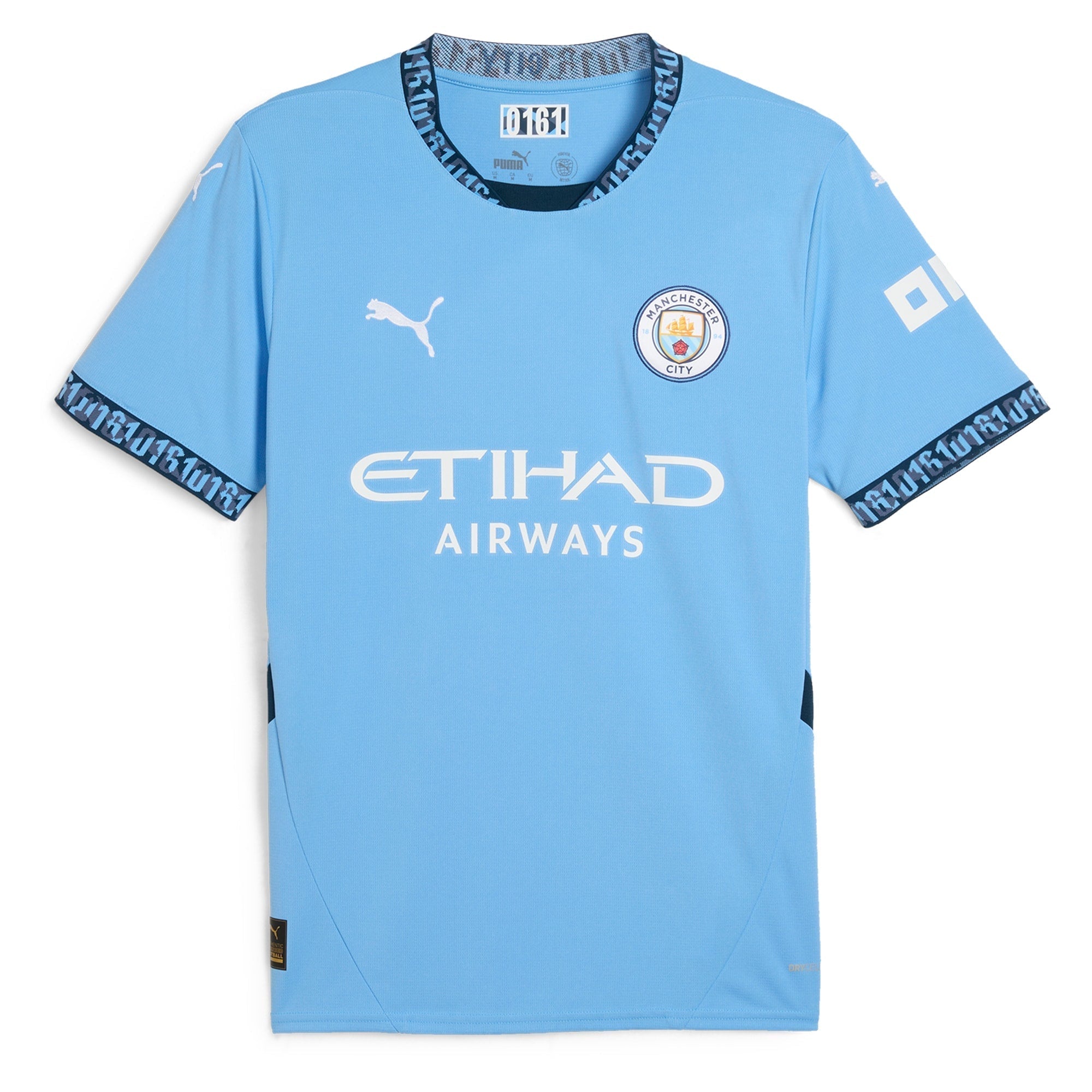 Manchester City Puma 2024/25 Home Custom Authentic T-shirt - Light Blue