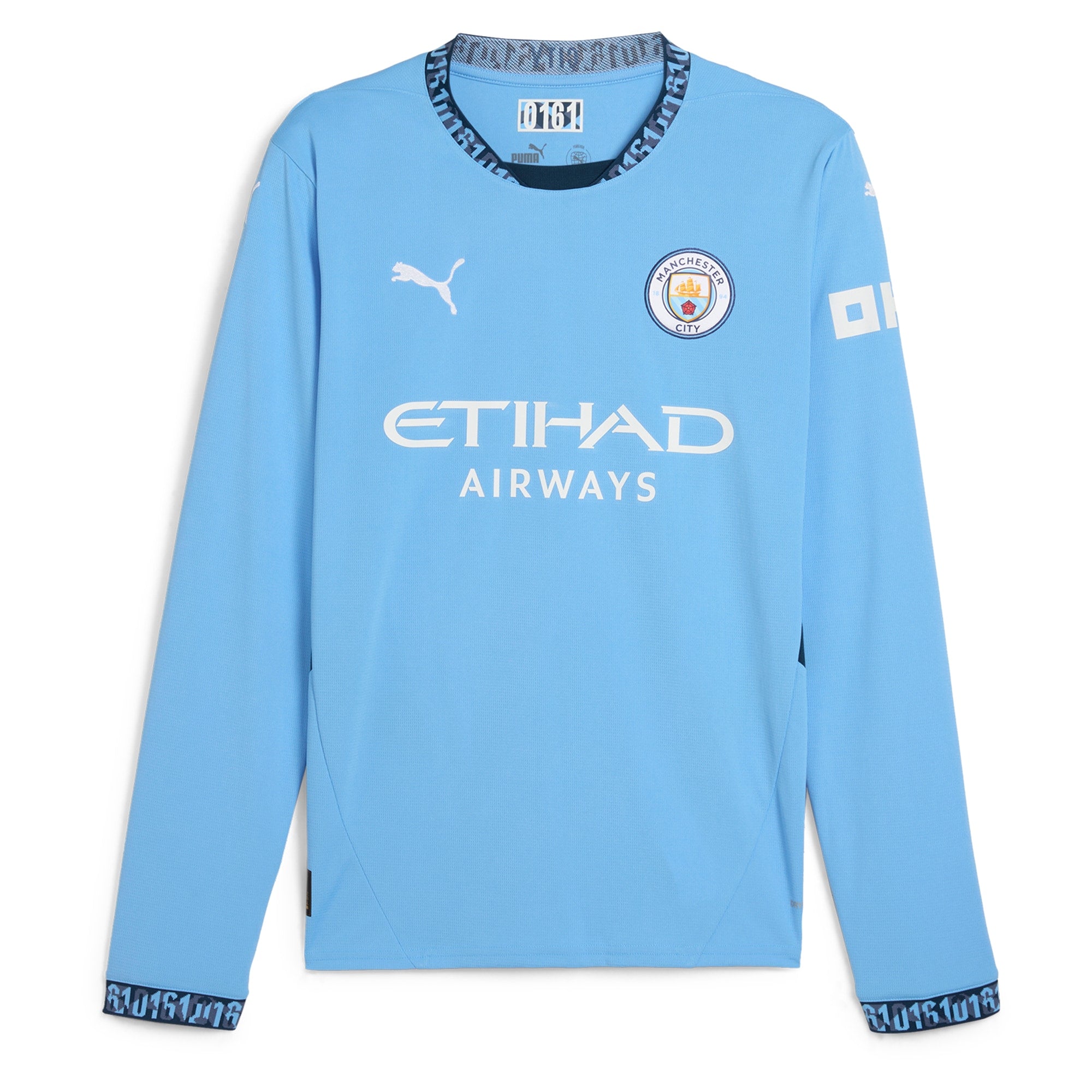 Manchester City Puma 2024/25 Home Long Sleeve Authentic T-shirt - Light Blue