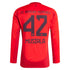 Jamal Musiala Bayern Munich adidas 2024/25 Home Long Sleeve Player Authentic T-shirt - Red