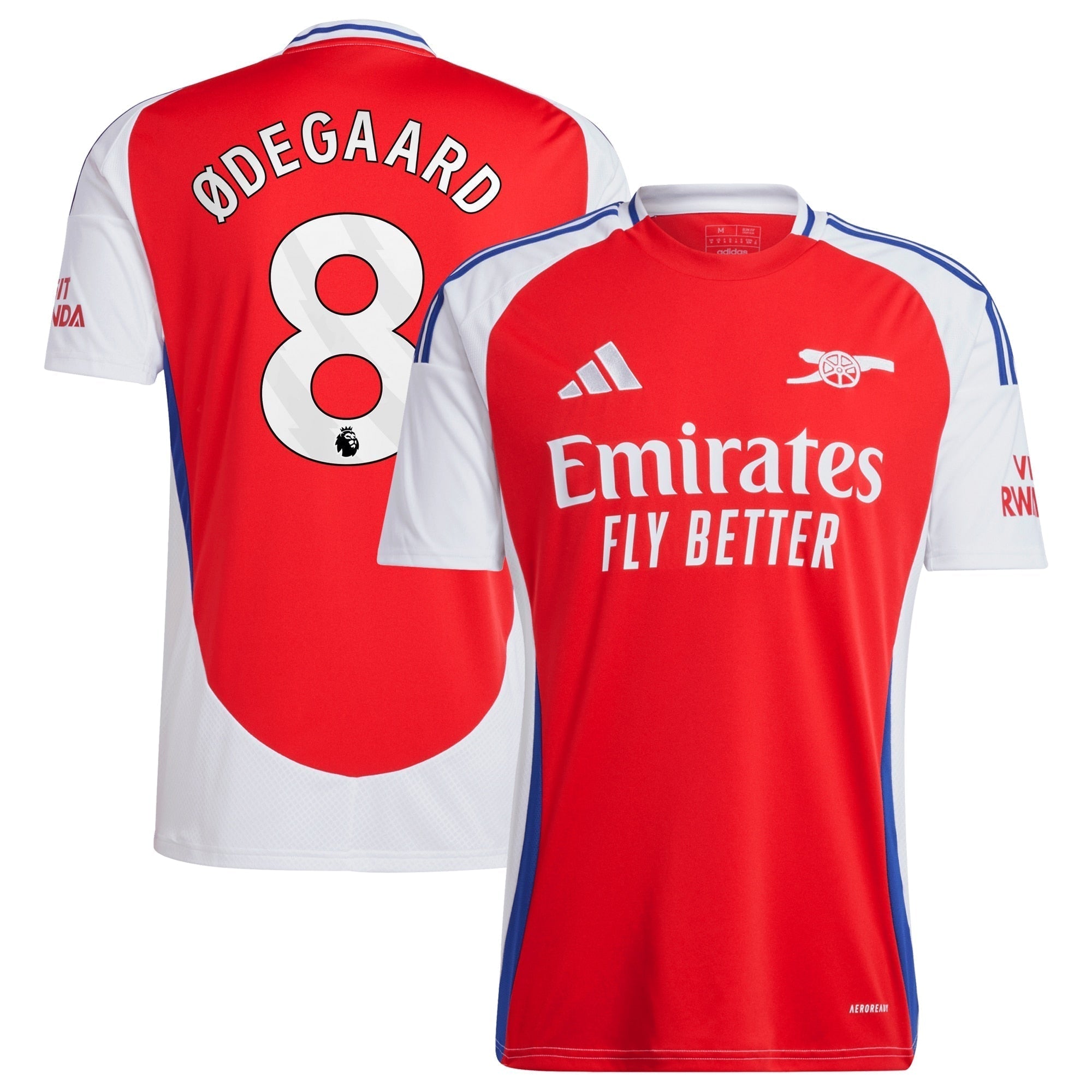 Martin Odegaard Arsenal adidas 2024/25 Home Player Authentic T-shirt – Red