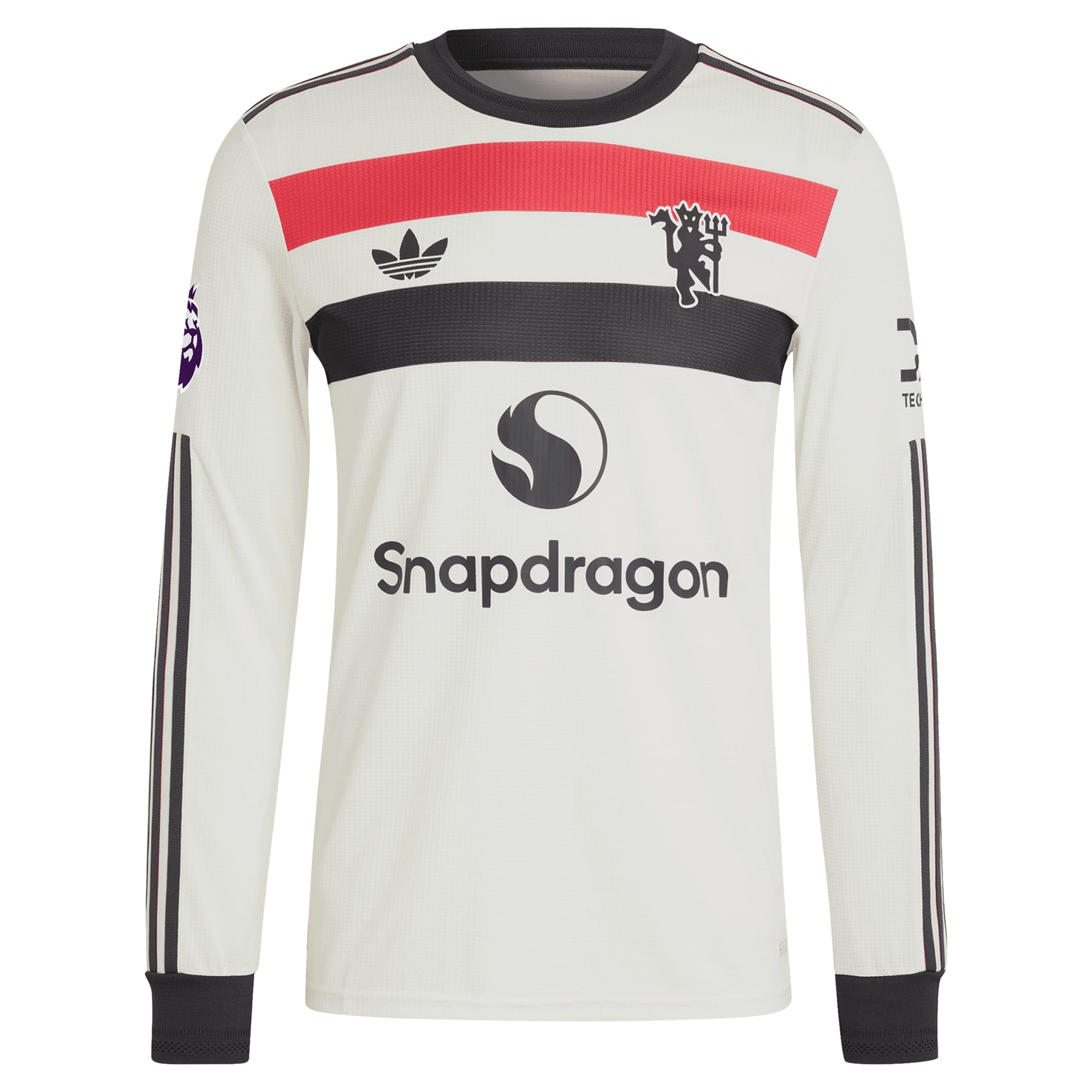 Bruno Fernandes Manchester United adidas Originals 2024/25 Third Long Sleeve Authentic T-shirt - Cream