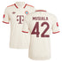 Jamal Musiala Bayern Munich adidas Originals 2024/25 Third Player Authentic T-shirt - Cream