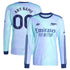Arsenal adidas Originals 2024/25 Third Long Sleeve Custom Authentic T-shirt - Aqua