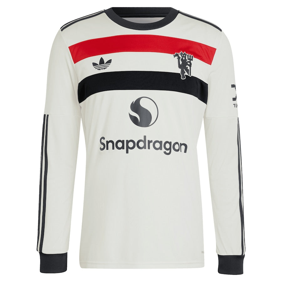 Rasmus Højlund Manchester United adidas Originals 2024/25 Third Long Sleeve Authentic T-shirt - Cream