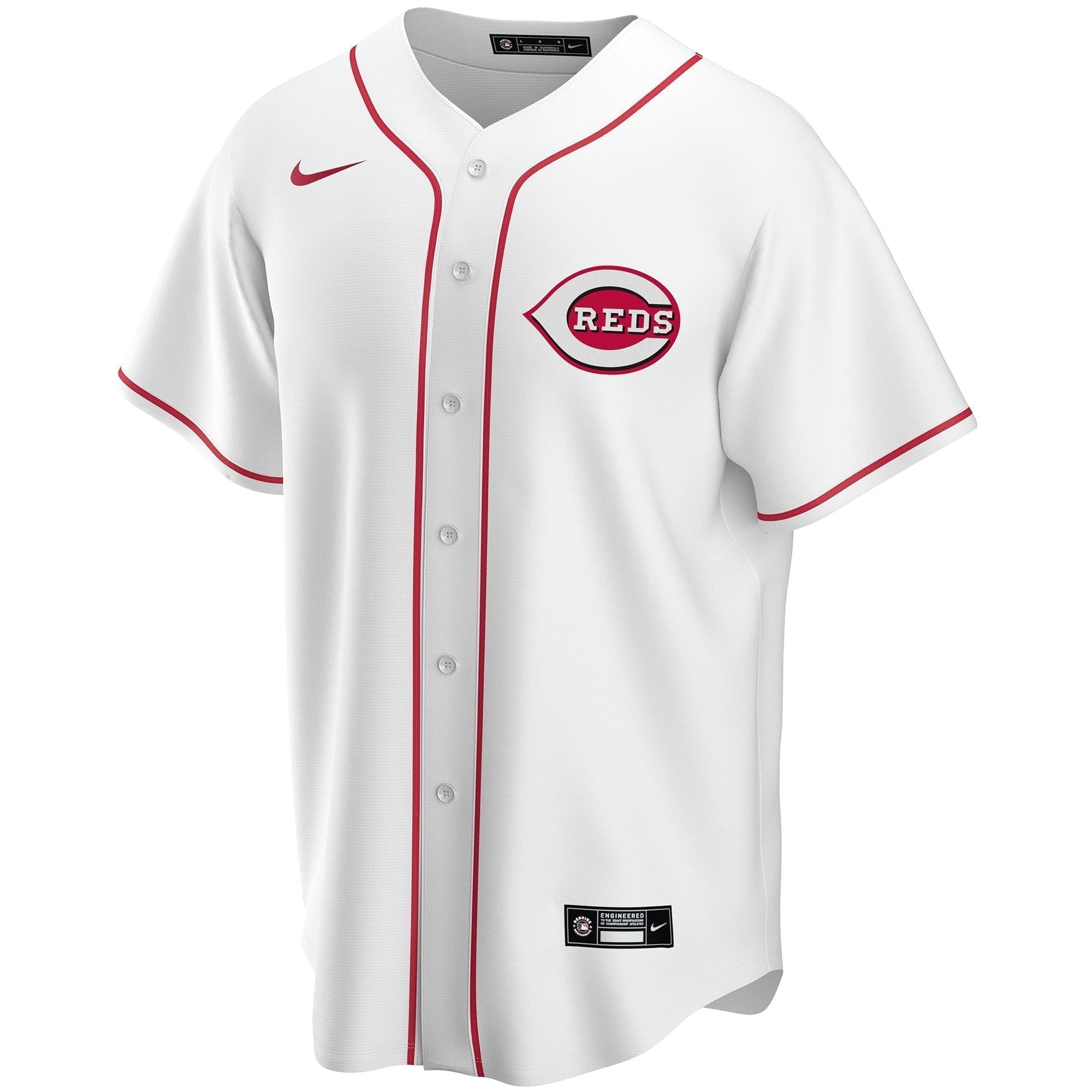 Cincinnati Reds Nike Home Custom Authentic T-shirt - White