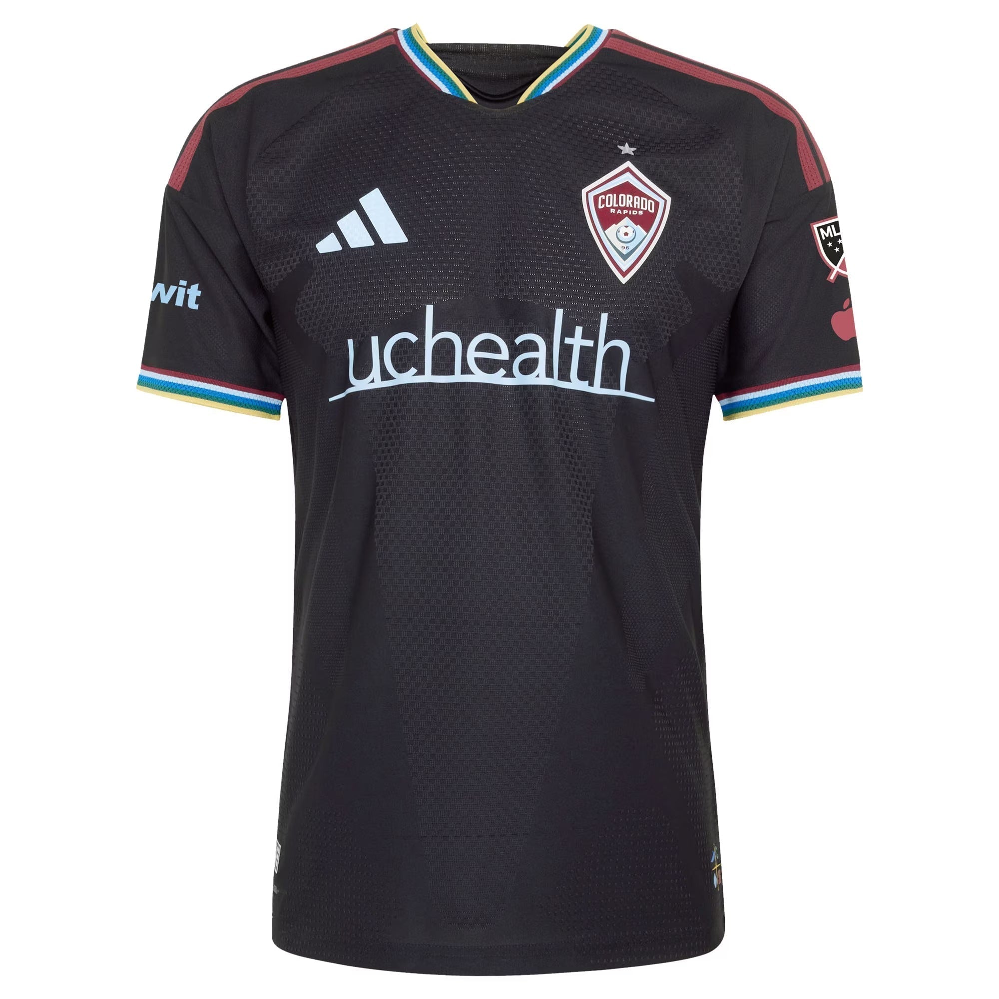 Colorado Rapids // adidas Official 2026 Colorful Colorado On-Field Patch Custom Jersey – Black