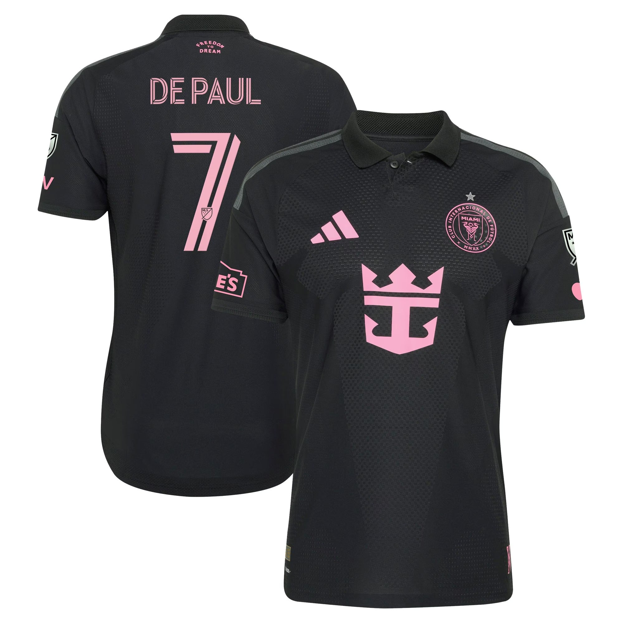 Official Rodrigo De Paul Inter Miami CF 2026 On-Field Patch Jersey - Black