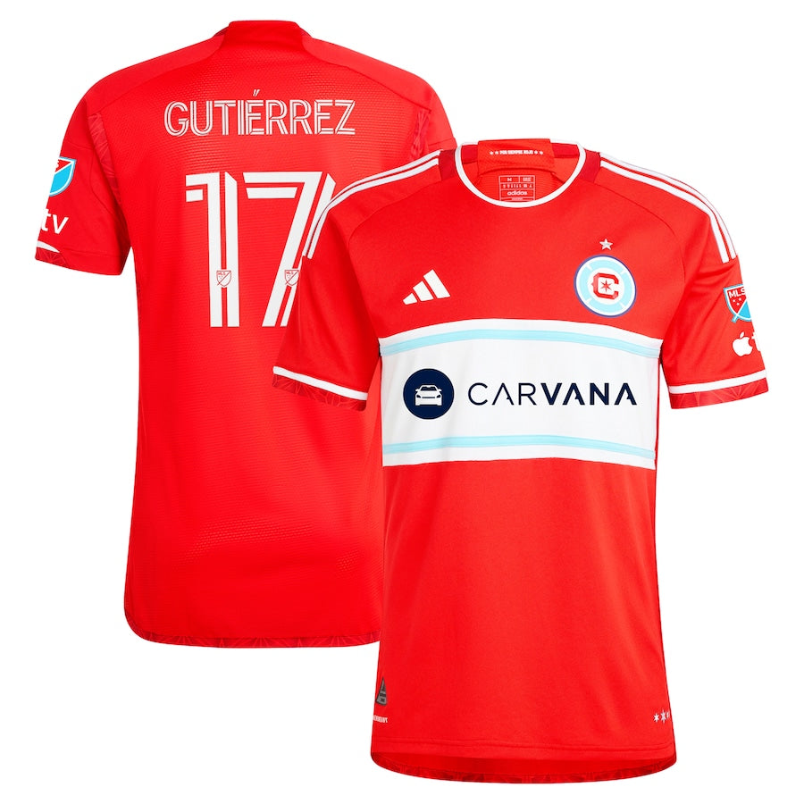 Brian Gutiérrez Chicago Fire adidas 2024 Return To Red Player Authentic T-shirt – Red