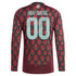 Mexico National Team adidas 2024 Home Custom Long Sleeve Authentic T-shirt - Burgundy