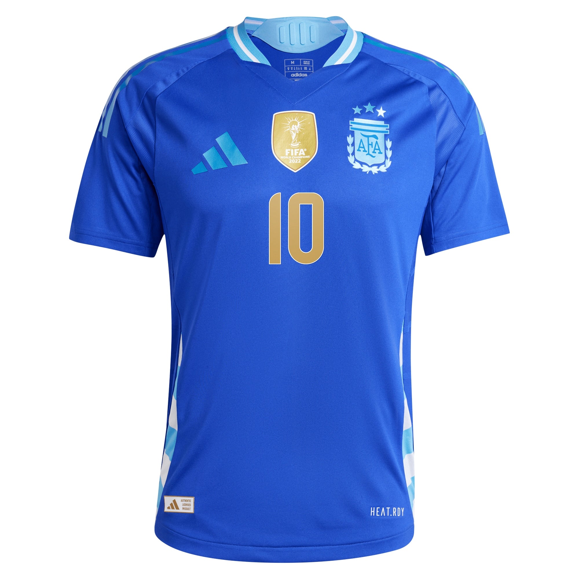 Lionel Messi Argentina National Team adidas 2024 Away Player Authentic T-shirt - Blue