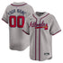 Atlanta Braves Nike Away Limited Custom Authentic T-shirt - Gray