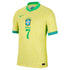 Vini Jr. Brazil National Team Nike 2024 Home Authentic T-shirt - Yellow